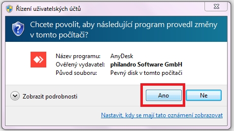 Krok 2 - povolení změn